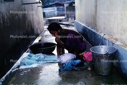 Woman, Washing Clothes