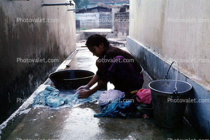 Woman, Washing Clothes