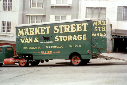 Market Street Van & Storage, Semi-trailer truck, Semi, 1940s