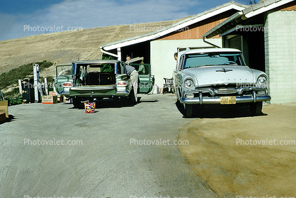 Plymouth, Chevy Impala Station Wagon, La Mirada, California, 1950s