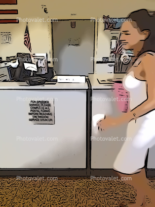 Woman at Post Office