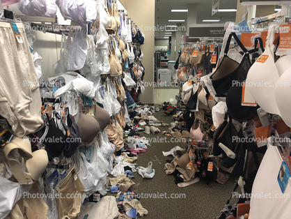 Bras and Panties display racks, Sears Going Out Of Business, 2019, Full Cut Panty Briefs Rack