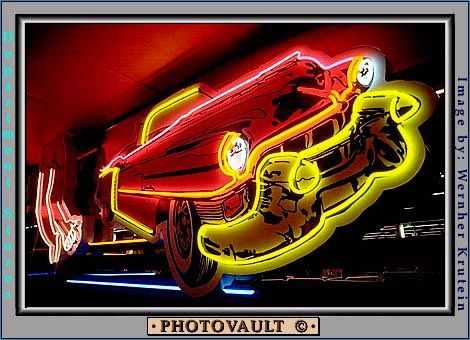Cadillac in fluorescent light