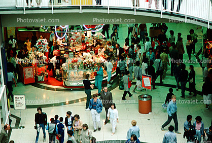 crowds, crowded, People, Eatons, Mall