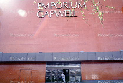 Emporium Capwell, building, Doors, Entrance, Store, signage, 1980s