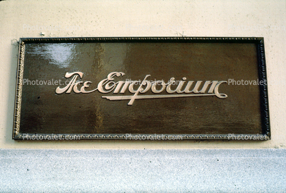 The Emporium sign, Entrance, Store, building, signage, 1980s