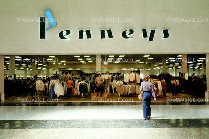 JC Penneys, building, store, Shopping Center, mall, signage,  interior, inside, indoors, 1980s