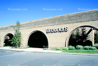 Breuners, building, arch, store, Shopping Center, mall, signage, 1980s