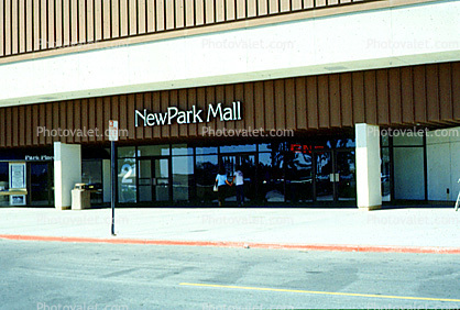 New Park Mall, building, store, Shopping Center, mall, signage, Newark, 1980s