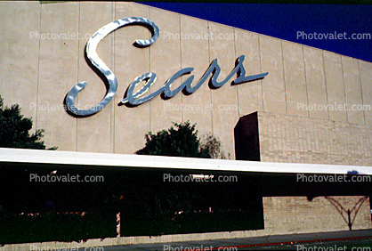 Sears, building, store, Shopping Center, mall, signage, 1980s