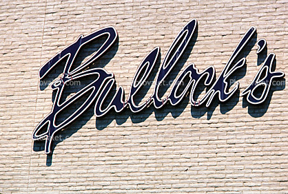 Bullock's, building, store, Shopping Center, mall, signage, 1980s