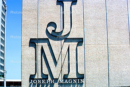 Joseph Magnin, signage, Building, 1980s