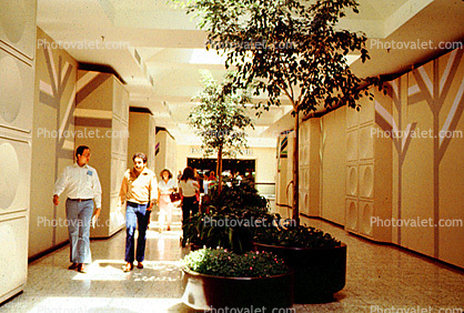 Mall Shoppers, Shopping Mall, interior, inside, tile floor, 1980s