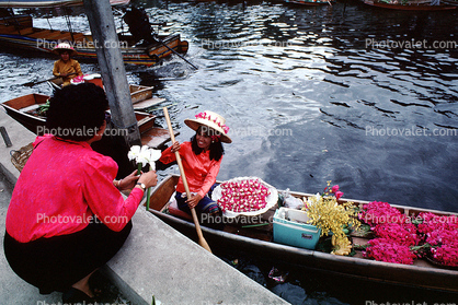 Flower Boat, woman, floral