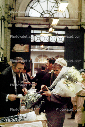 Woman Buying Flowers, June 1970, London England