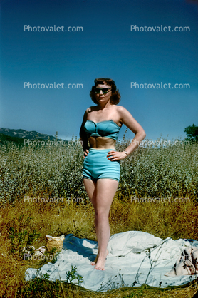 Striptease, Retro, 1950s, Woman, Bikini, Adriana