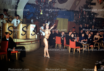 Strip Tease, Stripper, Show, Night Club, gogo, go-go dancer, Sasebo Saga Japan, 1950s