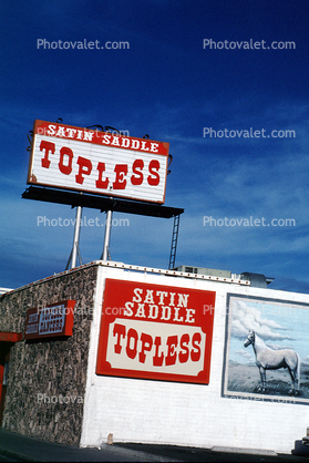 Satin Saddle, Topless, building, strip joint