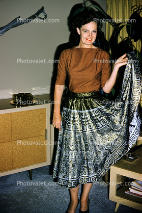 Woman, dress, formal, party, 1960s