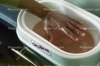 Paraffin Wax Treatment Hands, Hot Wax Hand Bath