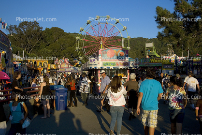 Marin County Fair, Ferris Wheel, crowds