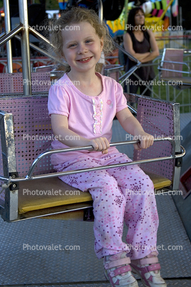 Smiling Girl, Fun Ride, Marin County Fair