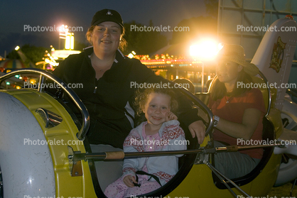 Rocket Ride, Smiles, Mother and Daughter, Marin County Fair