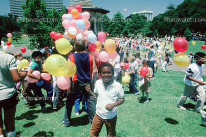 Balloons, Fun, Boy, Festival On The Lake