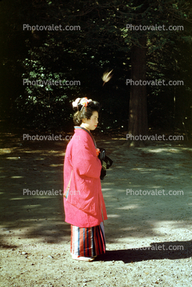 Woman, Kimono, Costume, Japan, 1950s