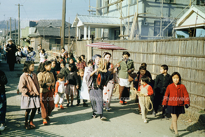 Crowds, Costume, Japan, 1950s