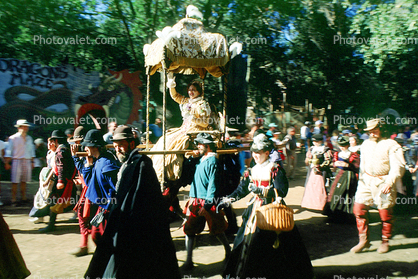 Renaissance Faire, Queen, Procession, jitney, artistic vehicle, Septermber 27 1992