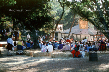 Spectators at Theater, Audience, crowds, play, Renaissance Faire, Septermber 27 1992