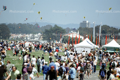 tent, crowds, crowded, Crissy Field, The Presidio, San Francisco, 6th May 2001