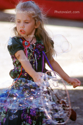 Girl in Costume, Bubbles, Vacaville, 25 August 2001