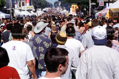 People, Crowds, Crowded, Haight Ashbury Fair, Haight Street, June 2002