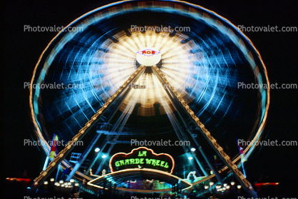 Ferris Wheel, Nighttime, Orange County Fair, California, Round, Circular, Circle, July 2002