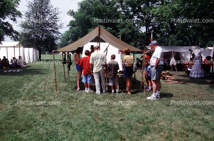 Civil War re-enactment, tents