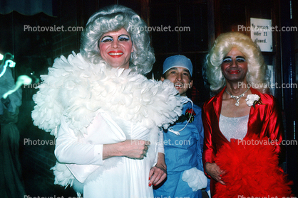 Men in Drag, Crossdressers, drag queen, 1980s