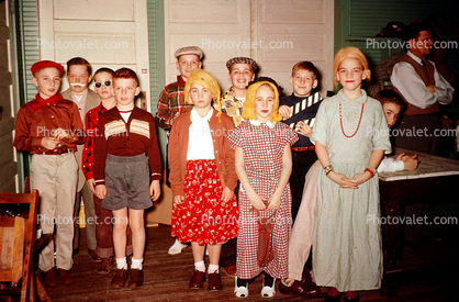 Crossdresser, Necklace, Dress, Boy, Boys in Drag, 1950s