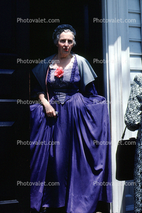 Blue Dress, colonial woman