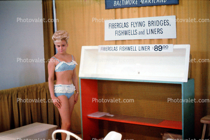 Lacy Bikini, Woman, Female, Shapely, Swimsuit, 1960s