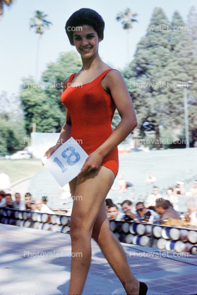 Woman, Female, Pageant, Arms, Swimsuit, 1960s