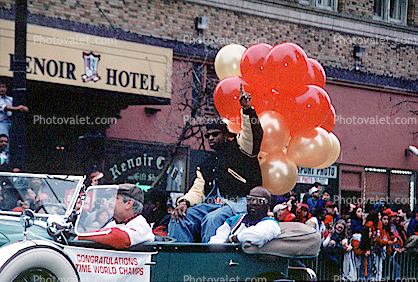 49'r superbowl victory parade, Market Street, Car, automobile