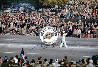 Big Base Drum, Northwestern University Band, Rose Parade, 1950, 1950s