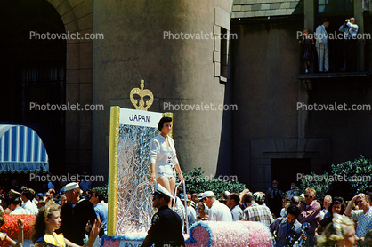 Japan Float, Japanese, Miss Universe Parade, Long Beach, California, July 1955, 1950s