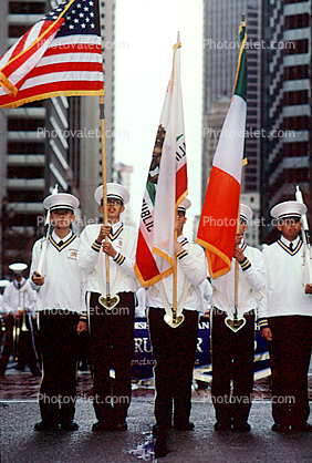 Color Guard, Saint Patrick's Parade, down Market Street