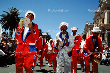 Men, tambourine, Cape Town Minstrel Carnival