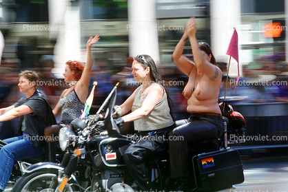 Dykes on Bikes, Lesbian Gay Freedom Parade, Market Street
