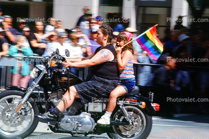 Dykes on Bikes, Lesbian Gay Freedom Parade, Market Street