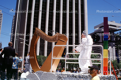Angel and her Harp, Christian and Gay, Lesbian Gay Freedom Parade, Market Street